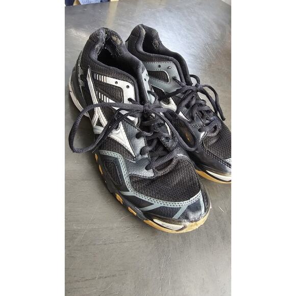 Mizuno Womens Size 9 Wave Bolt 3 Volleyball Shoes Black Low Top Lace Up Sneakers - Picture 5 of 5